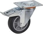 Lenkrolle 100mm TPE mit Feststeller - Transportrolle 70kg - Rolle mit PP-Felge,...