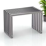 DanDiBo Sitzhocker Edelstahl Modern Wetterfest Metall Massiv 96643 Sitzbank 60...