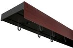 SN Deco - Vorhangschiene SH Set 2-l&auml;ufig schwarz 120cm, Gardinenschiene,...