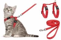 katzengeschirr - Kitten Elza Koralle - 15-22cm - 20-30cm - Leine 120cm - Nylon
