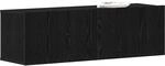 vidaXL TV-Schr&auml;nk Schwarz Eichen-Optik 100 x 30 x 30 cm Holzwerkstoff, Wohnzimmer,