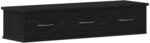vidaXL Wandschrank Schwarz Eichen-Optik 88x26x18,5 cm Holzwerkstoff,