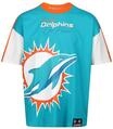 Recovered Miami Dolphins Cut and Sew T&uuml;rkis Oversized NFL T-Shirt - M