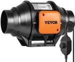 VEVOR Inline-Rohrventilator, 304 mm, Rauchabzug, 200 CFM mit variablem