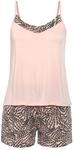 Lascana Damen Shorty rosa anthrazit bedruckt 40/42