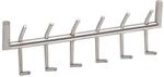 FineBuy Wandgarderobe Metall Silber 60 cm - Design Garderobenpaneel - Wand