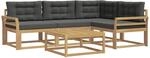 vidaXL Outdoor-Sofagarnitur 5 pcs Wei&szlig; und Anthrazit 79 x 79 x 37 cm,...