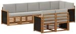 vidaXL Sofa-Sets Massivholz Akazienholz Gartensofa, modernes Outdoor-Sitzen,