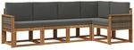 vidaXL Outdoor-Sofagarnitur 5 pcs Natur und Anthrazit Polyester, Garten, modernes