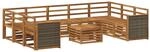 vidaXL Sofa-Sets Massivholz Akazien, Gartenm&ouml;bel, modernes Sofa im Freien,