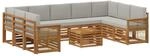 vidaXL Sofa-Sets Massivholz Akazien, Gartenm&ouml;bel, modernes Sofa im Freien,
