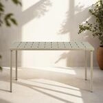 IDIMEX Gartentisch Azalea 140x80cm, Champagner - Outdoor Tisch wetterfest f&uuml;r...
