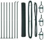vidaXL Zaunpfosten Gr&uuml;n, Garten- und Terrassenz&auml;une, rechteckige Metallpfosten,
