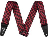 Fender Wavy Checkerboard Polyestergurt, Red