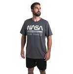 United Labels NASA Schlafanzug f&uuml;r Herren kurz, Grau Schwarz, L, Space Traveler