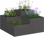 vidaXL Gartenblumentopf Schwarz 100 x 100 x 48 cm Stahl, Garten und Terrasse,