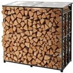 VEVOR Metall Kaminholzregal, 143x70x143 cm Brennholzregal, Kaminholzunterstand, max.