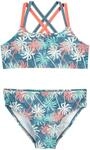 Playshoes M&auml;dchen Zweiteiler Bikini, Blau Palmen, 98-104