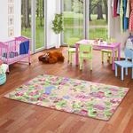 Snapstyle Kinder Spiel Teppich Girls Rosa Village in 24 Gr&ouml;&szlig;en