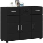 vidaXL Sideboard Florin Schwarz 88,5 x 30,5 x 73 cm Holzwerkstoff, Moderner