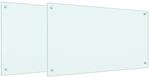 vidaXL K&uuml;chenr&uuml;ckwand 2 pcs Wei&szlig; 90 x 50 cm Geh&auml;rtetes Glas, Moderne,...