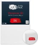 Artina 5er Set 3D Leinwand 18x24cm &ndash; Bespannt auf stabilem FSC&reg; Keilrahmen,