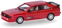 Herpa Modellauto Audi Ur-Quattro, Tornadorot, Miniatur im Ma&szlig;stab 1:87,
