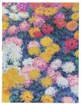 Notizbuch Monets Chrysanthemen Ultra Liniert: Hardcover mit Elastikbandverschluss