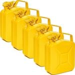 BW&reg; Benzinkanister Metall 5x 5 Liter - Kraftstoffkanister Gelb - RAL 1018 -