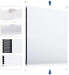 Sekey Wabenplissee Ohne Bohren Verdunkelung Rollo 100% verdunkelnd Blickdicht,