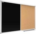 ALLboards Kombitafel 2 in 1 Schwarze Magnetische Kreidetafel & Kork-Pinnwand mit
