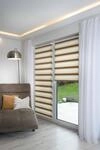 K-Home&reg; Klemmfix Doppelrollo Madrid ohne Bohren Farbverlauf Beige B60 x H200 cm