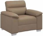 vidaXL Sessel Cappuccino-Braun 100x81x84 cm Kunstleder, Sofa, Fernsehsessel,