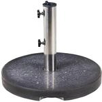 Beliani Garten Sonnenschirmst&auml;nder Granit/Edelstahl rund schwarz ⌀ 45 cm...