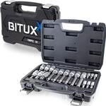 BITUXX&reg; 18 teiliger Innensechskant Nusssatz Sechskant Vielzahn Innen Bit Steck