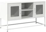 vidaXL TV-Schrank Wei&szlig; 100,5x39x60,5 cm Stahl, TV-St&auml;nder, TV-Lowboard,...