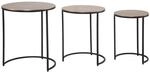 FineBuy Design 3er Couchtisch Set rund aus Aluminium Gold - Metall Wohnzimmertisch