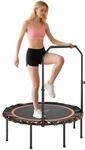 SPORTNOW Fitness Trampolin &Oslash;114 cm klappbar Mini Trampoline mit 5 verstellbaren