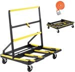 VEVOR Plattenwagen, 816 kg Tragkraft, Transportwagen mit 4 Lenkrollen & ausziehbarer