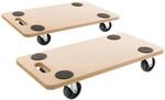 Arebos Rollbrett | 2 St&uuml;ck | bis zu 200 kg Traglast | inkl. Gummipads