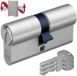 BASI 5200&ndash;0000&ndash;30/30 mm Profil-Doppelzylinder mit Notfall Funktion &ndash; Nickel,