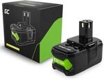 Green Cell (5Ah 18V Li-Ion) RB18L50 Akku Ersatzakku f&uuml;r Ryobi ONE+ 18V P108...