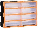 vidaXL Multi Schubladen Organizer 8 gro&szlig;e Schubladen Kleinteilemagazin...