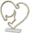 GILDE Moderne Deko Skulptur Figur Modern Face - aus Aluminium - abstraktes Dekoobjekt