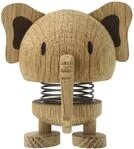 Hoptimist Wooden Elephant Figure &ndash; Woobly Savannah Animal Decoration &ndash; Fun Office