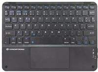 CONCEPTRONIC Wireless Tastatur, Spanisches Layout, 10 Zoll, Schwarz