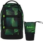 Satch Pack Schulrucksack Set 2tlg. inkl. Pencil Slider (Seismic Green)