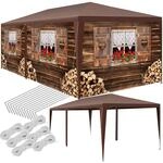tectake&reg; Garten oder Festival Pavillon, Zelt, Almchalet 3D Design, mit 6