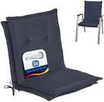 Beautissu 2er Set Niedriglehner Auflage Gartenstuhl 100x50x6 cm Loft NL -...
