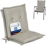 Beautissu 2er Set Niedriglehner Auflage Gartenstuhl 100x50x6 cm Loft NL -...